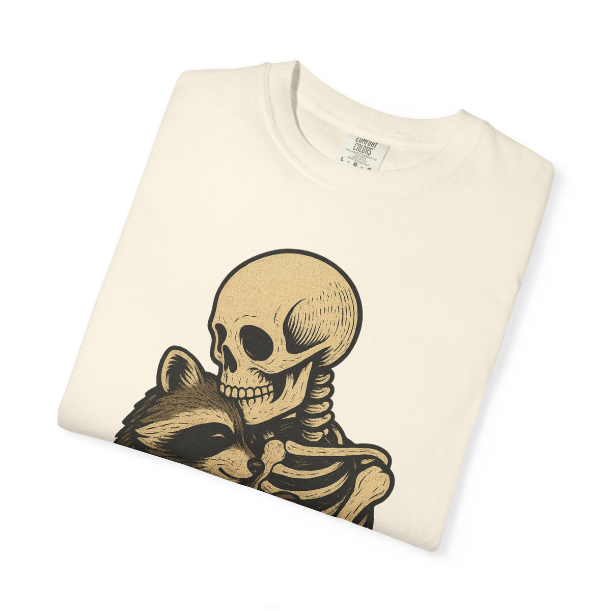 Skeleton Raccoon Hug T-Shirt