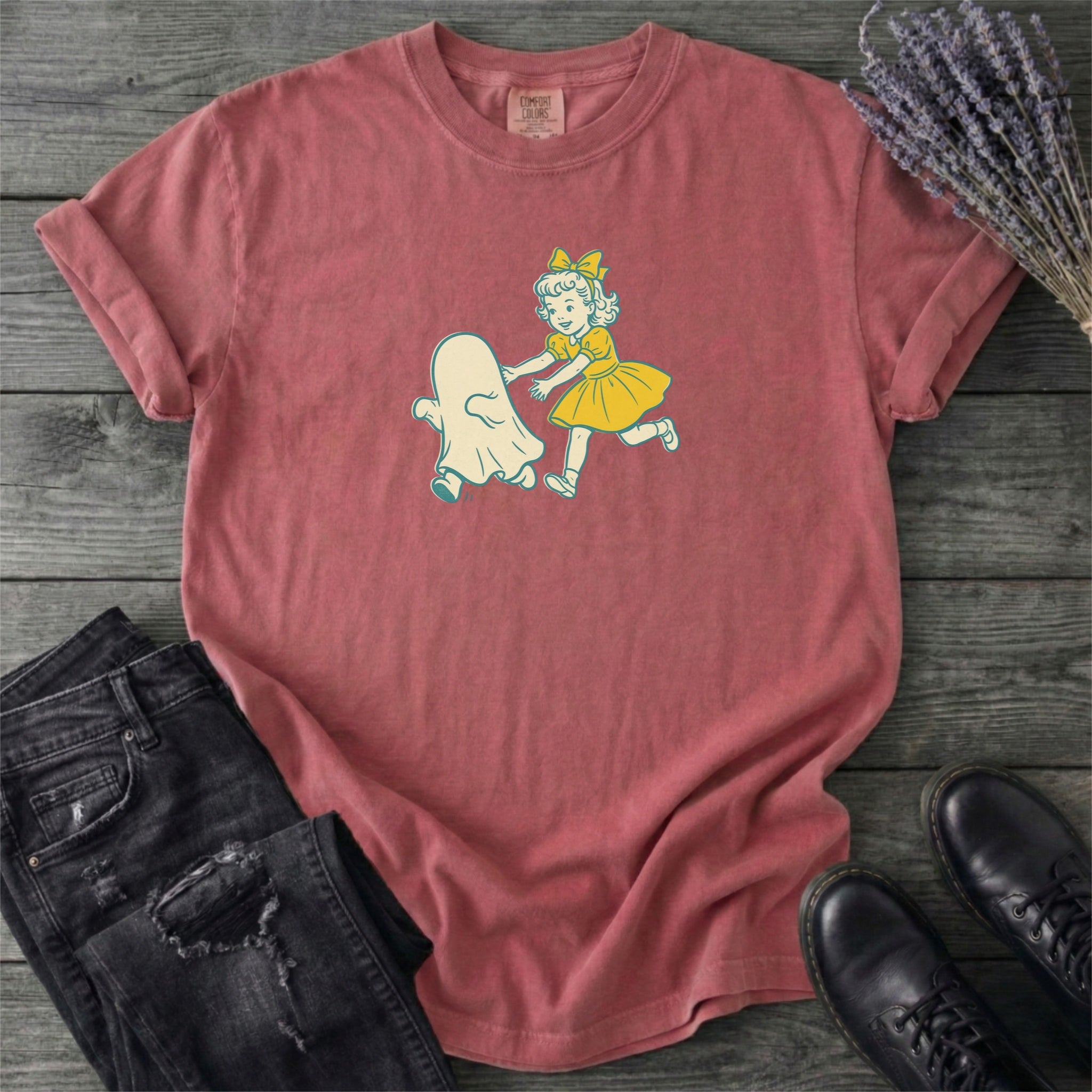 Girl Chasing Ghost T-Shirt