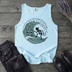 Surfing Cat Skeleton Tank Top