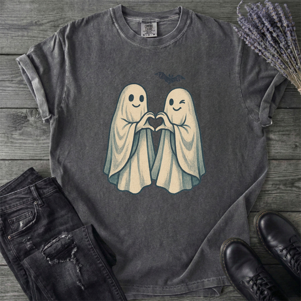 Two Ghosts Heart Hands T-Shirt
