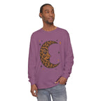 Leopard Print Crescent Moon Long Sleeve T-Shirt