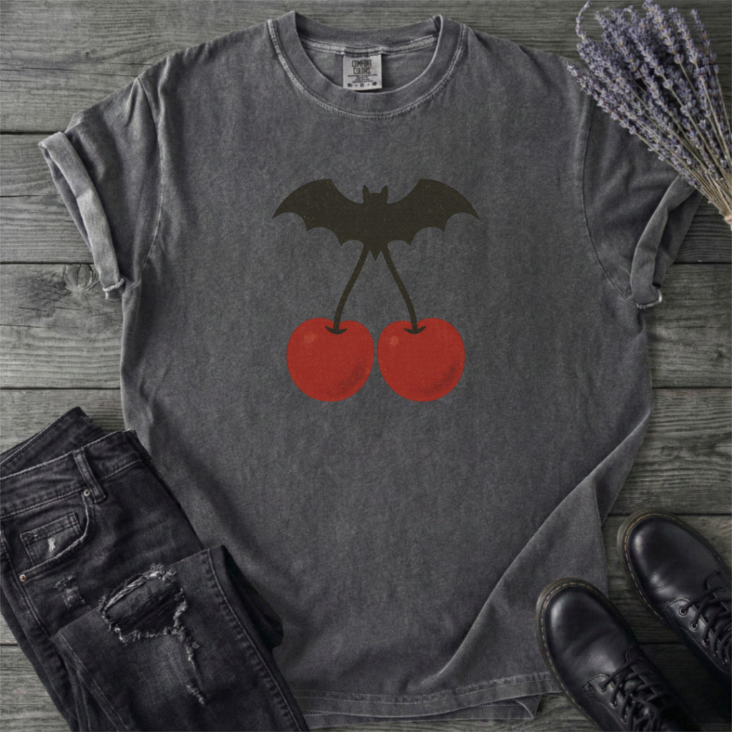 Bat Cherries Gothic T-Shirt