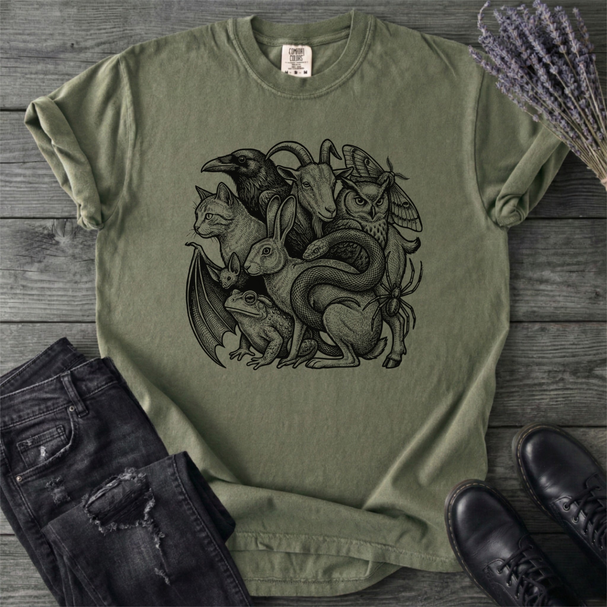 Familiar Collage Stack T-Shirt