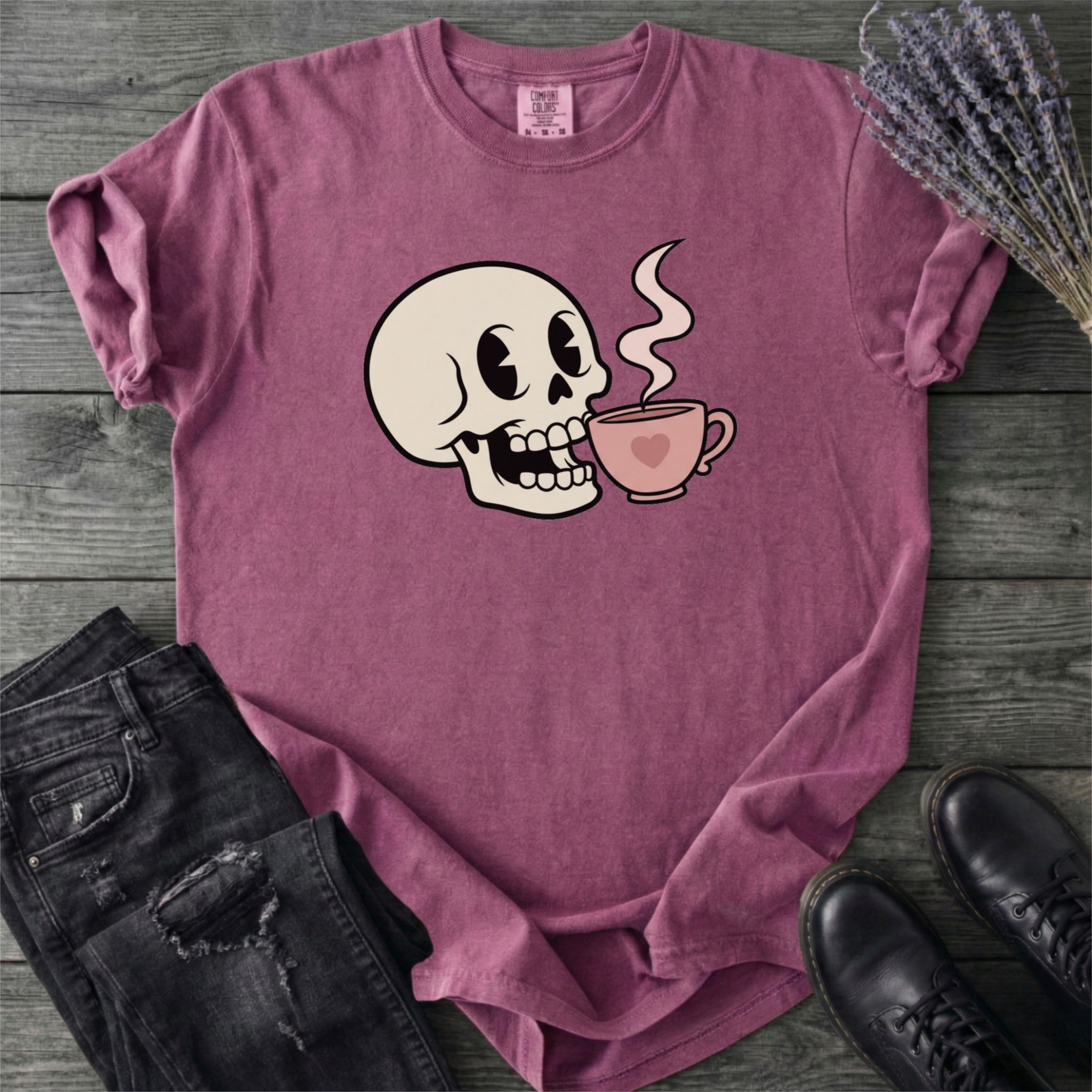 Skeleton Coffee Lover T-Shirt