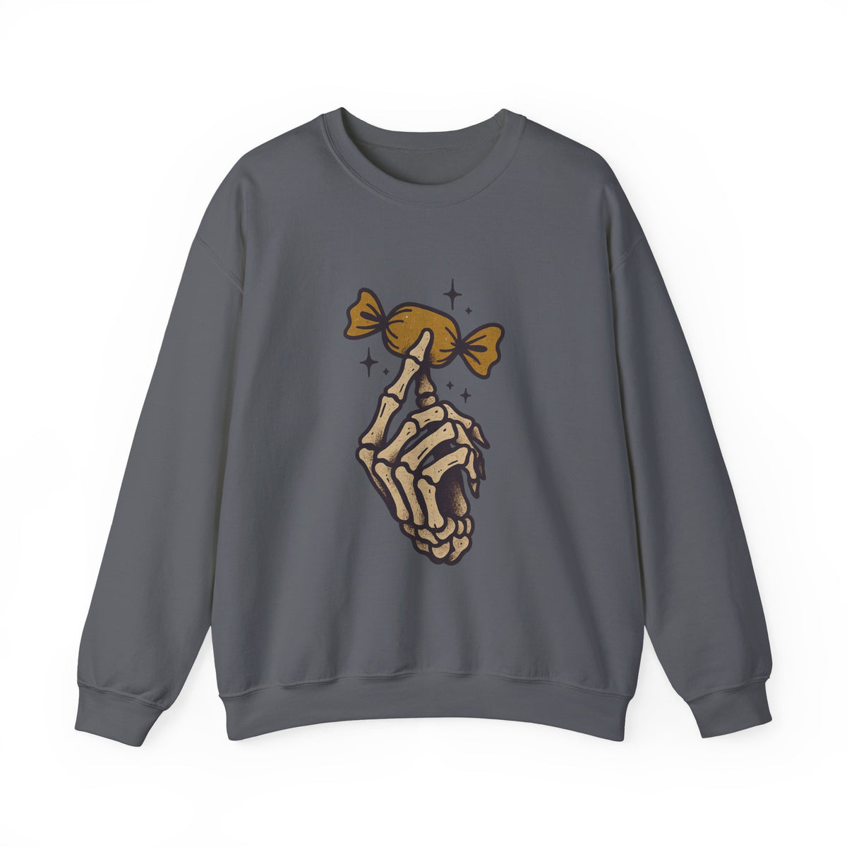 Skeleton Hand Holding Candy Sweatshirt