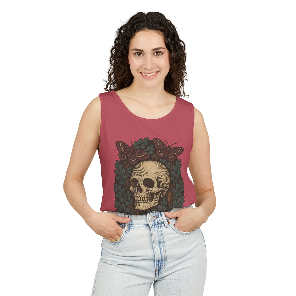 Skull And Moths Tank Top