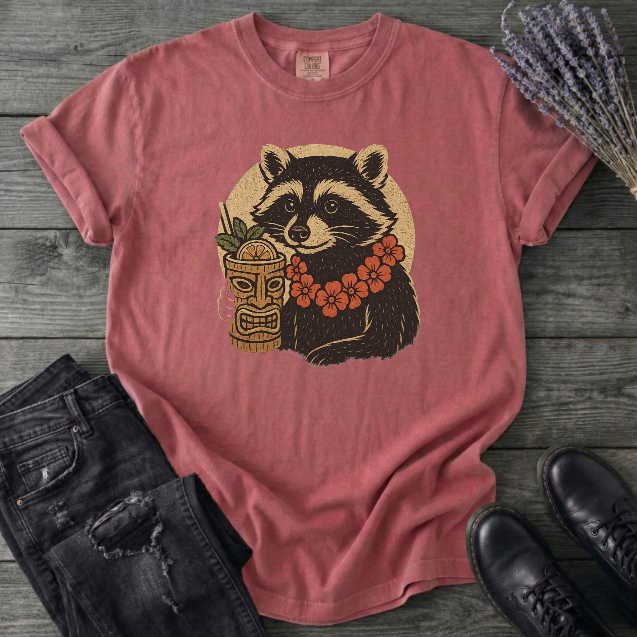 Raccoon Tiki T-Shirt
