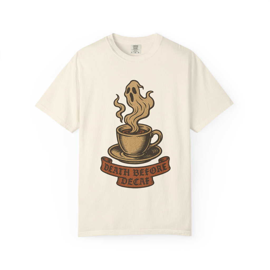 Death Before Decaf Ghost T-Shirt