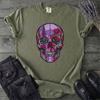 Botanical Stained Glass Skull T-Shirt