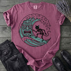 Surfing Cat Skeleton T-Shirt