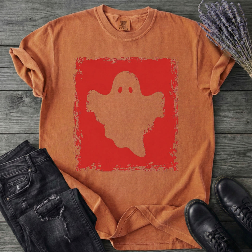 Grunge Stencil Ghost T-Shirt