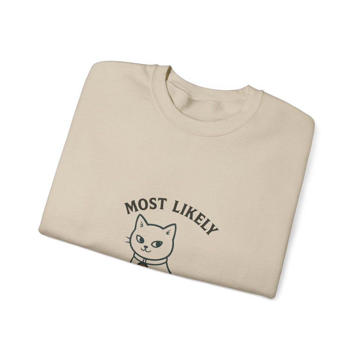 Most Likely To Adopt A Ghost Cat Sweatshirt