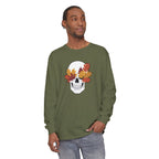 Fall Leaf Skull Long Sleeve T-Shirt