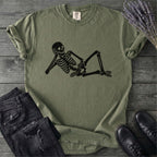 Lounging Skeleton Gothic T-Shirt