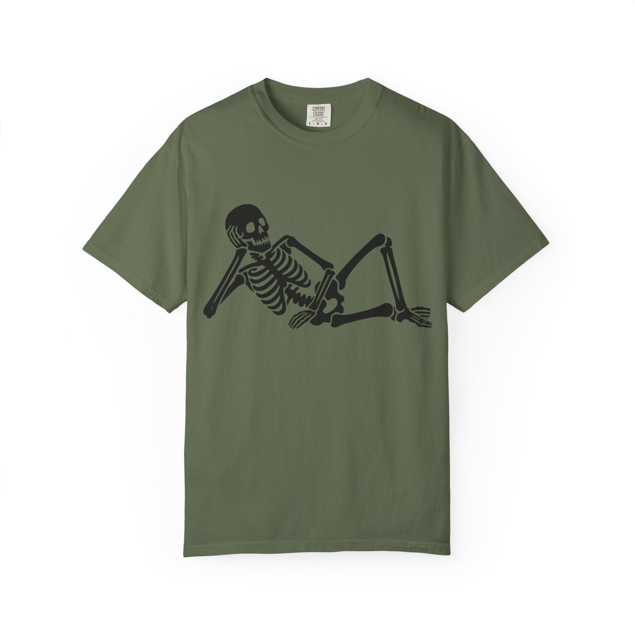 Lounging Skeleton Gothic T-Shirt
