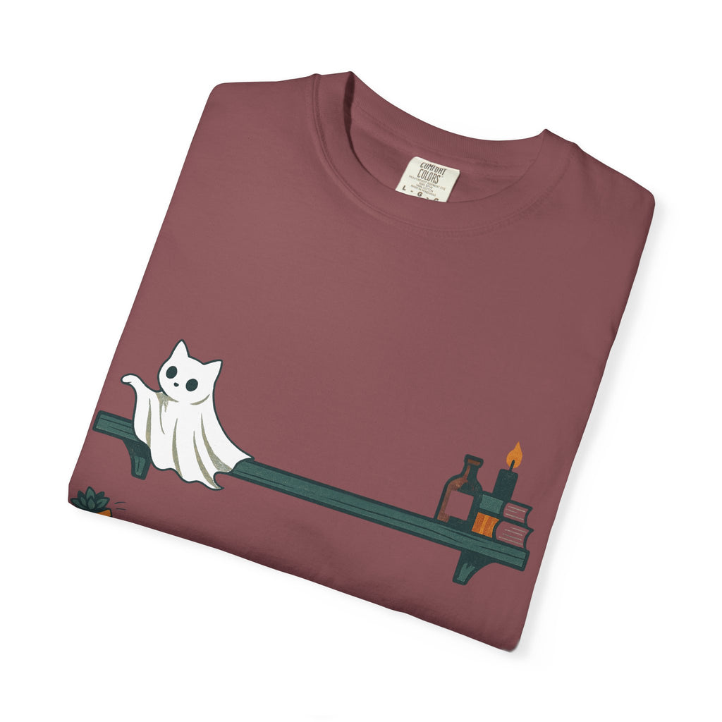 Ghost Cat Knocking Off T-Shirt