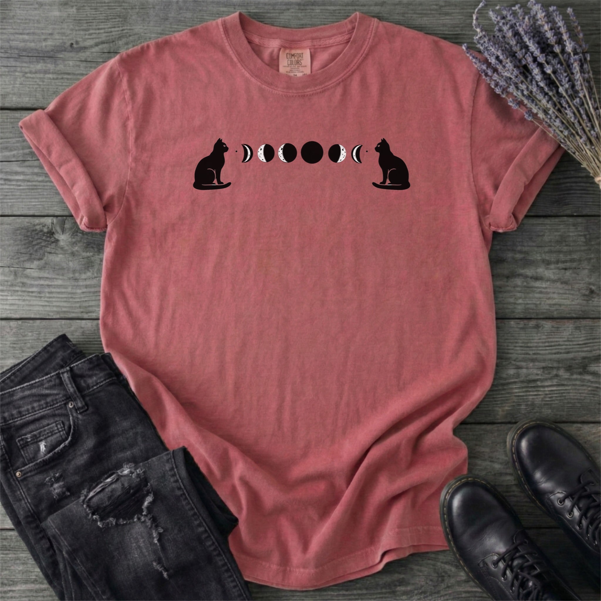 Cat Moon Phases T-Shirt