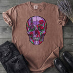 Botanical Stained Glass Skull T-Shirt
