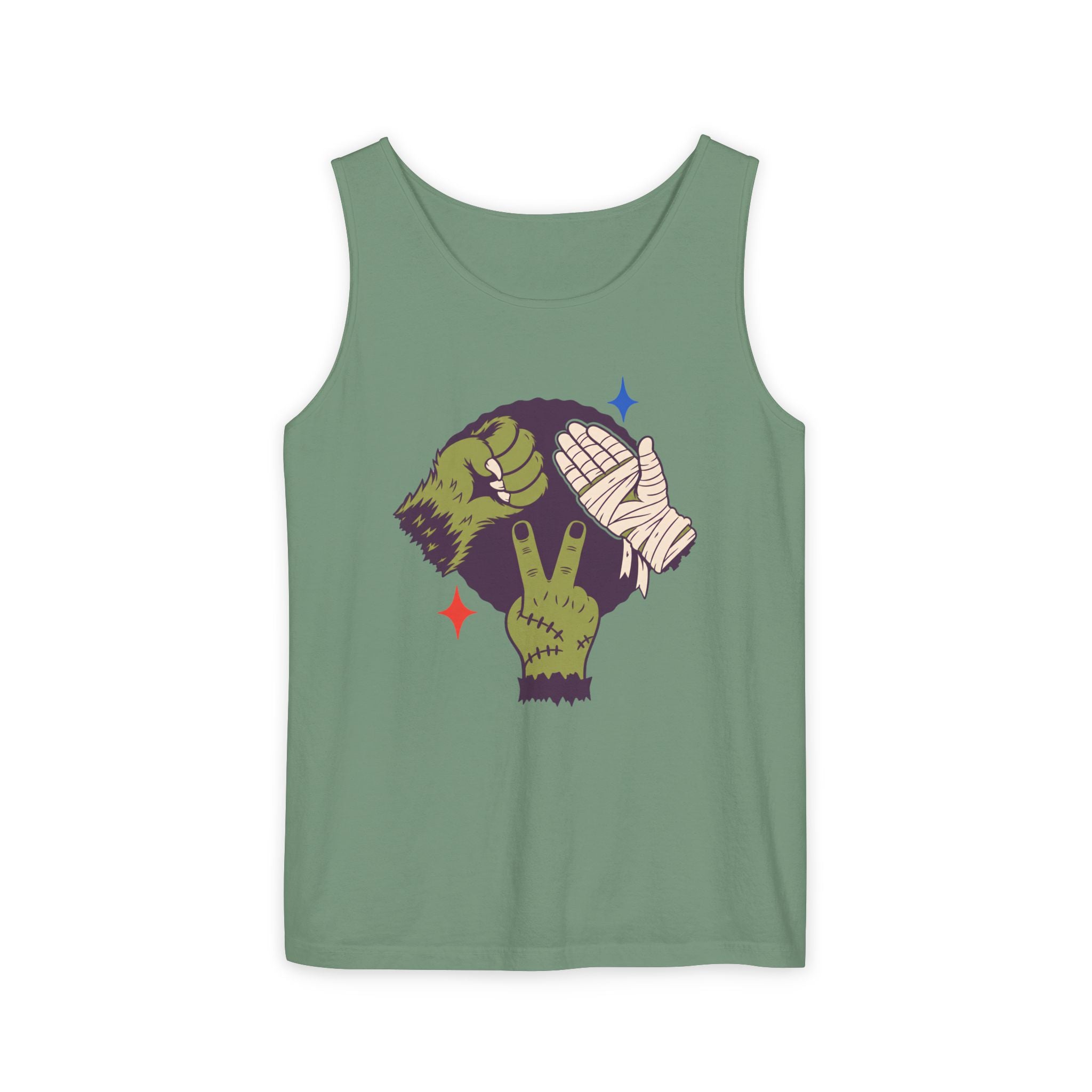 Classic Monster Rock Paper Scissor Game Tank Top