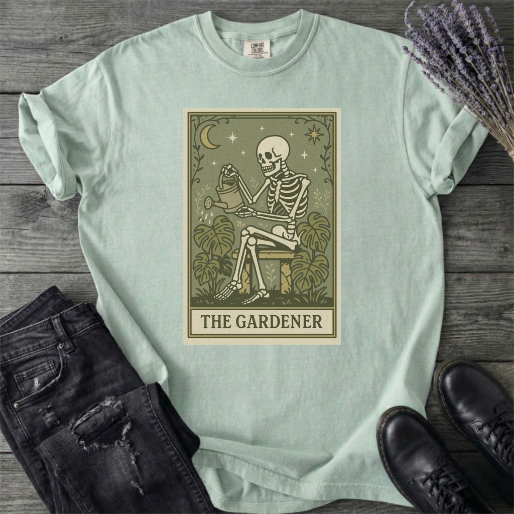 The Gardener Tarot Skeleton T-Shirt