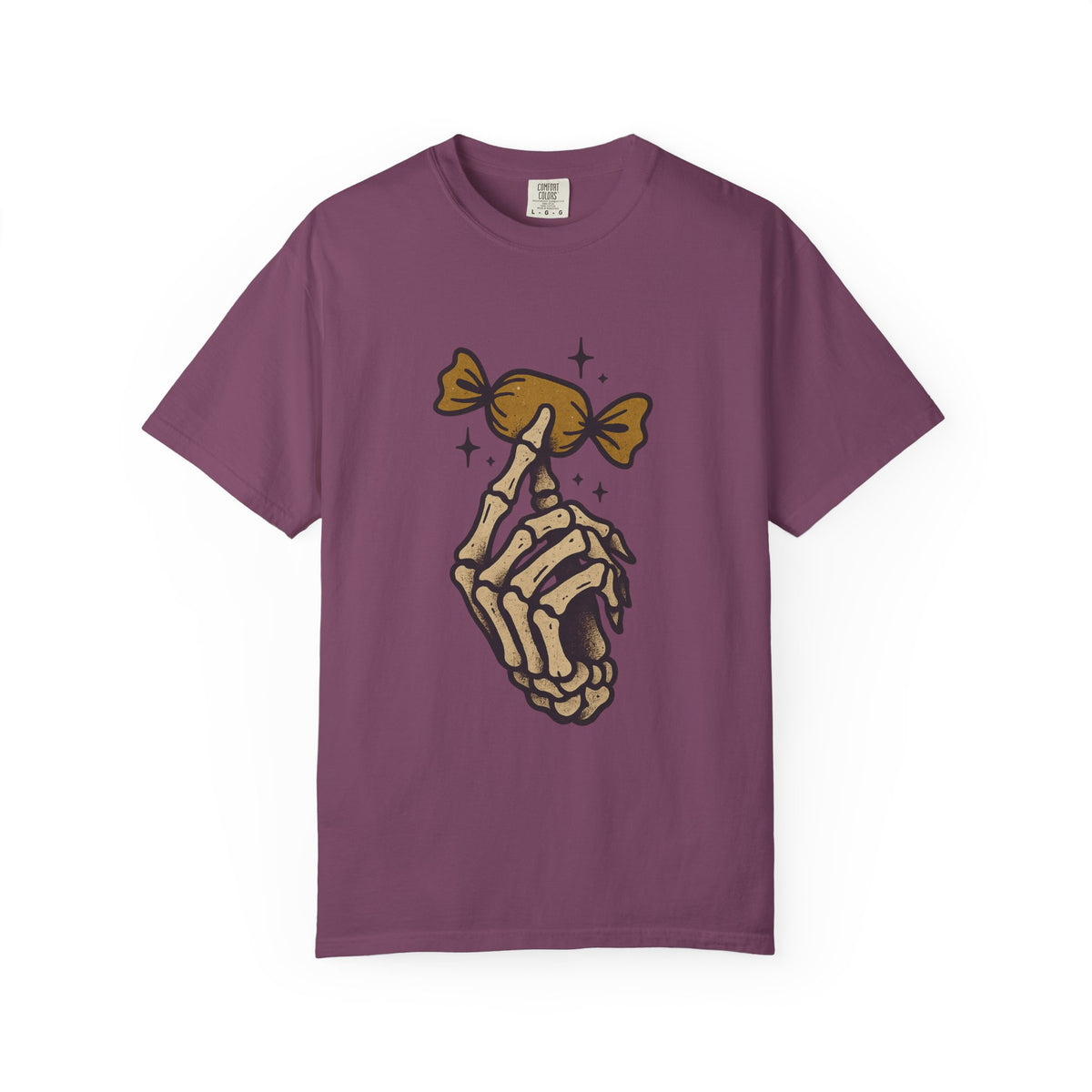 Skeleton Hand Holding Candy T-Shirt