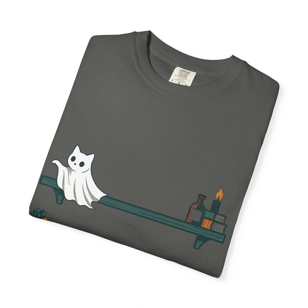 Ghost Cat Knocking Off T-Shirt