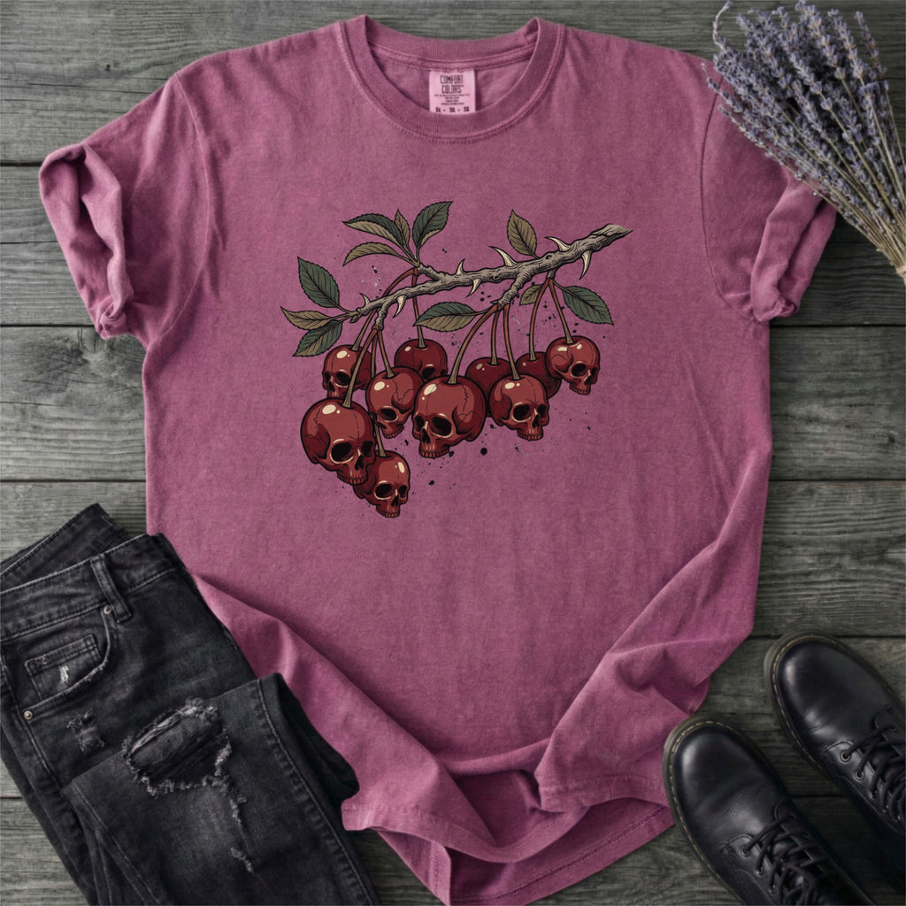 Botanical Branch Of Skull Cherries T-Shirt