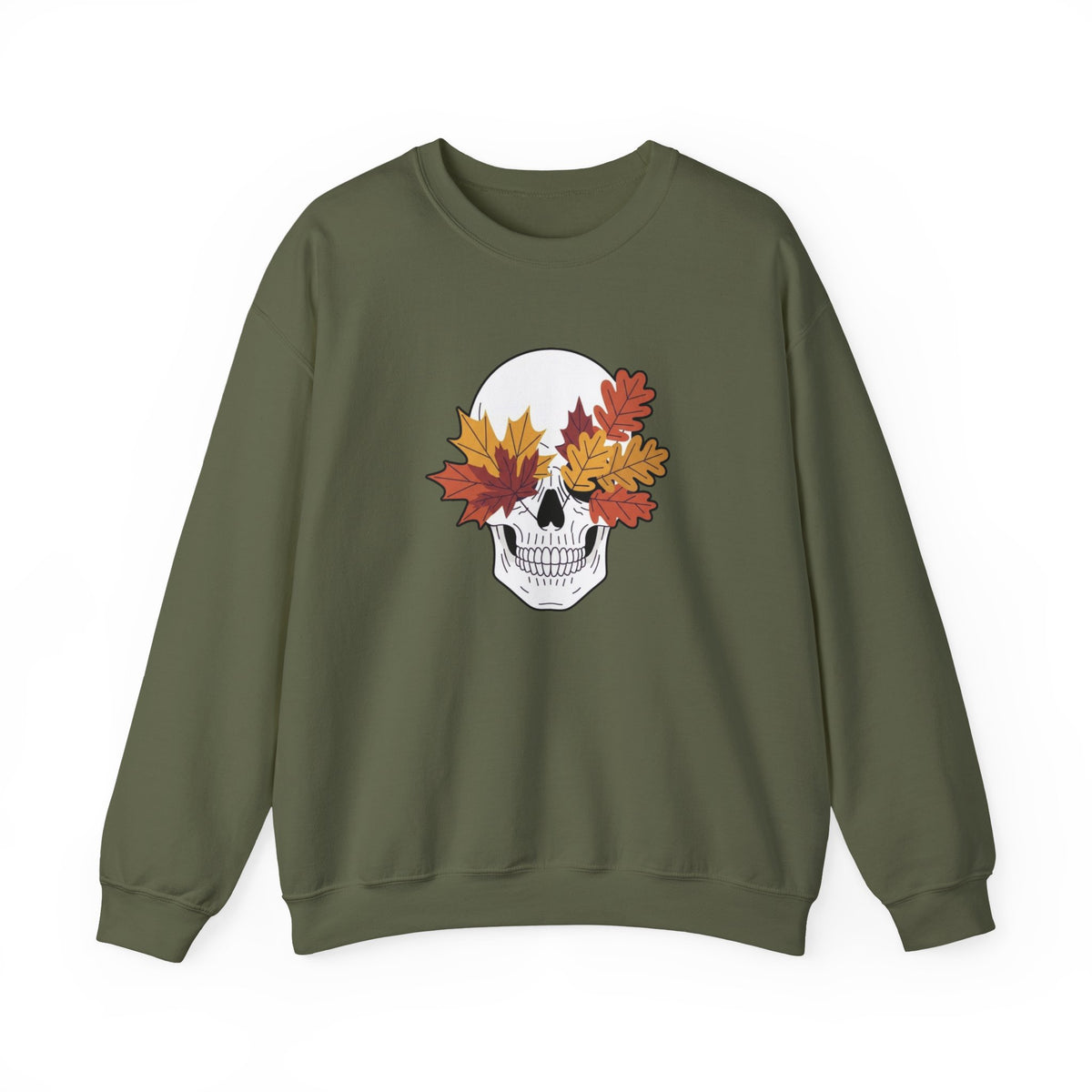 Fall Leaf Skull Sweatshirt