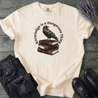 Knowledge Is A Dangerous Thing Raven And Books T-Shirt