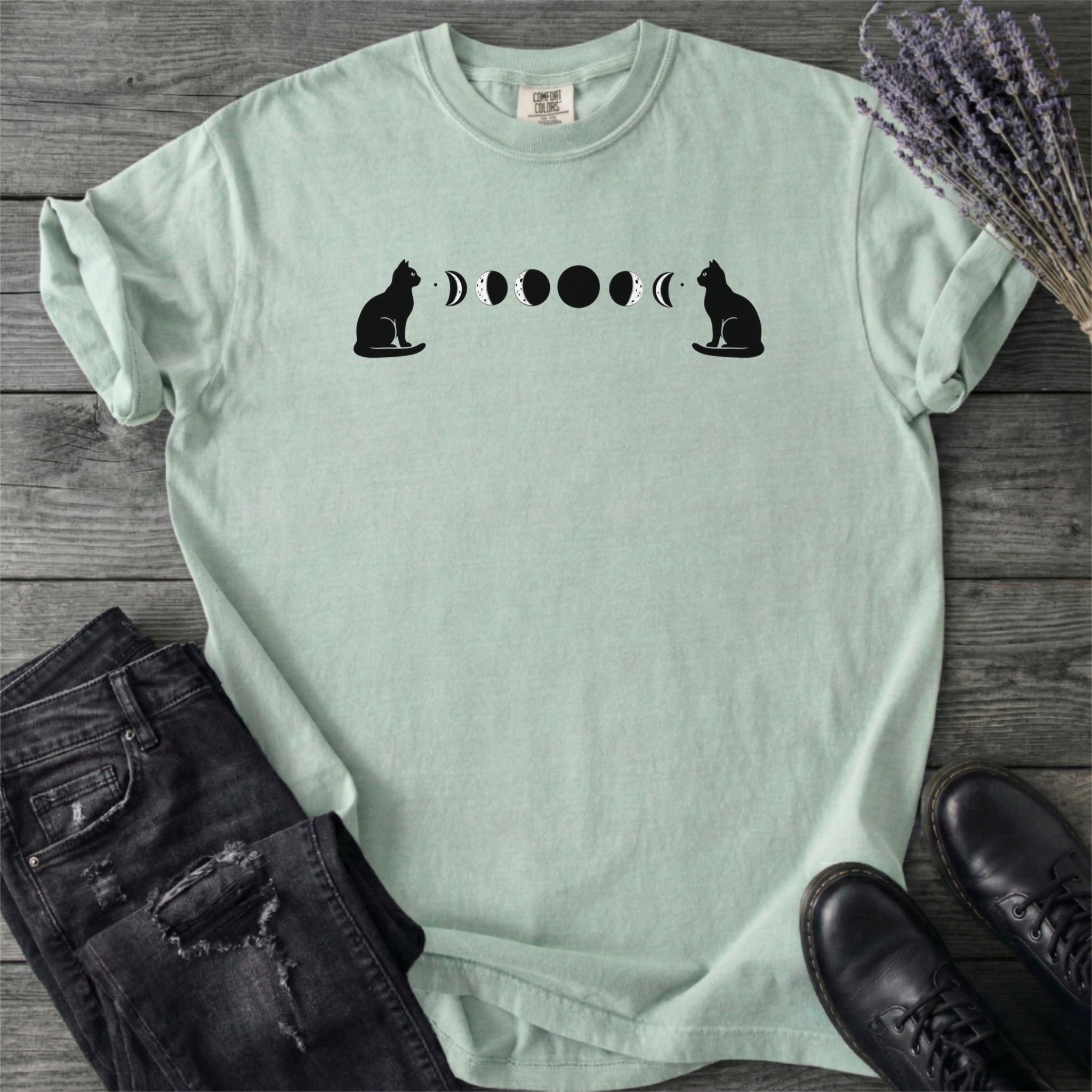 Cat Moon Phases T-Shirt