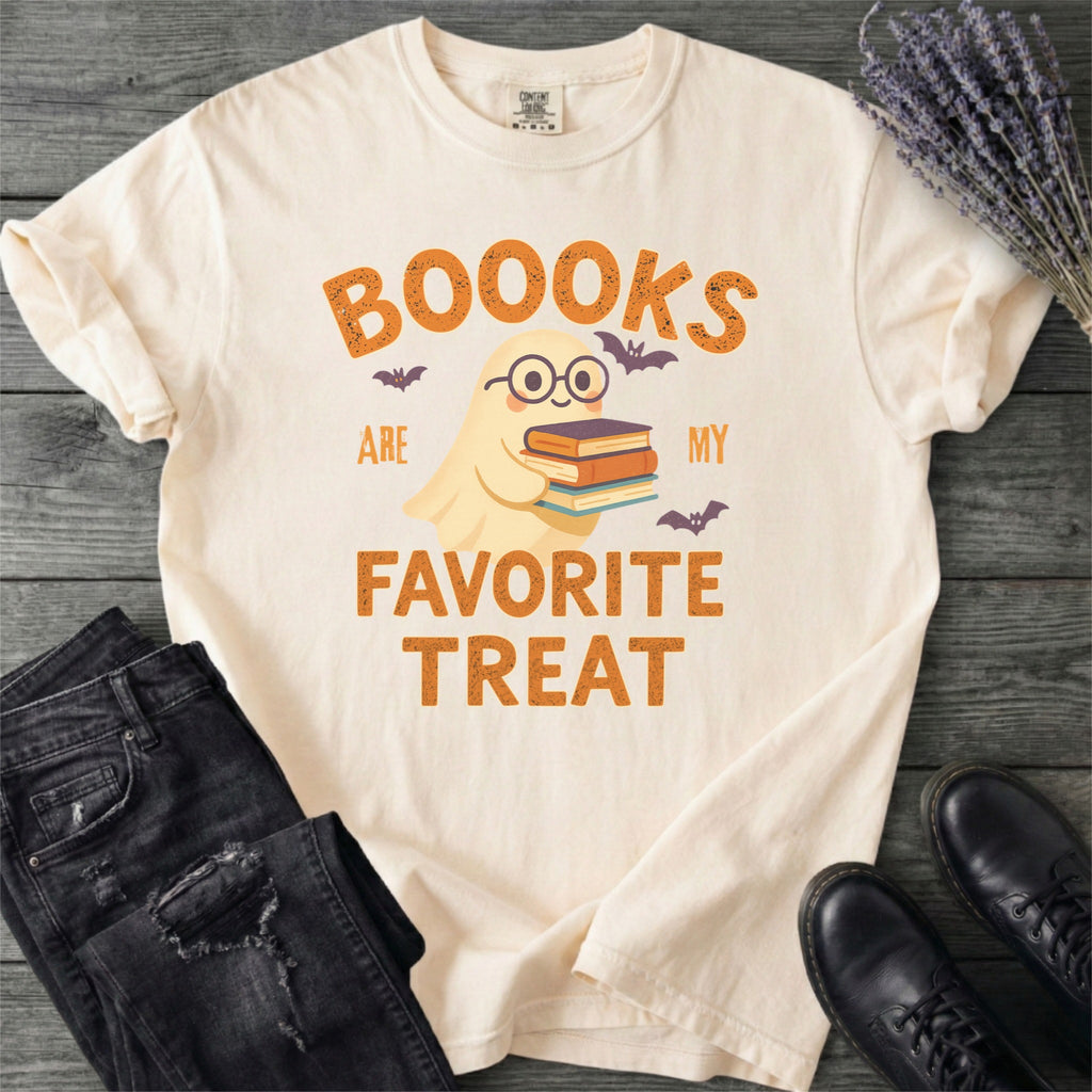 Books Are My Favorite Treat Ghost T-Shirt