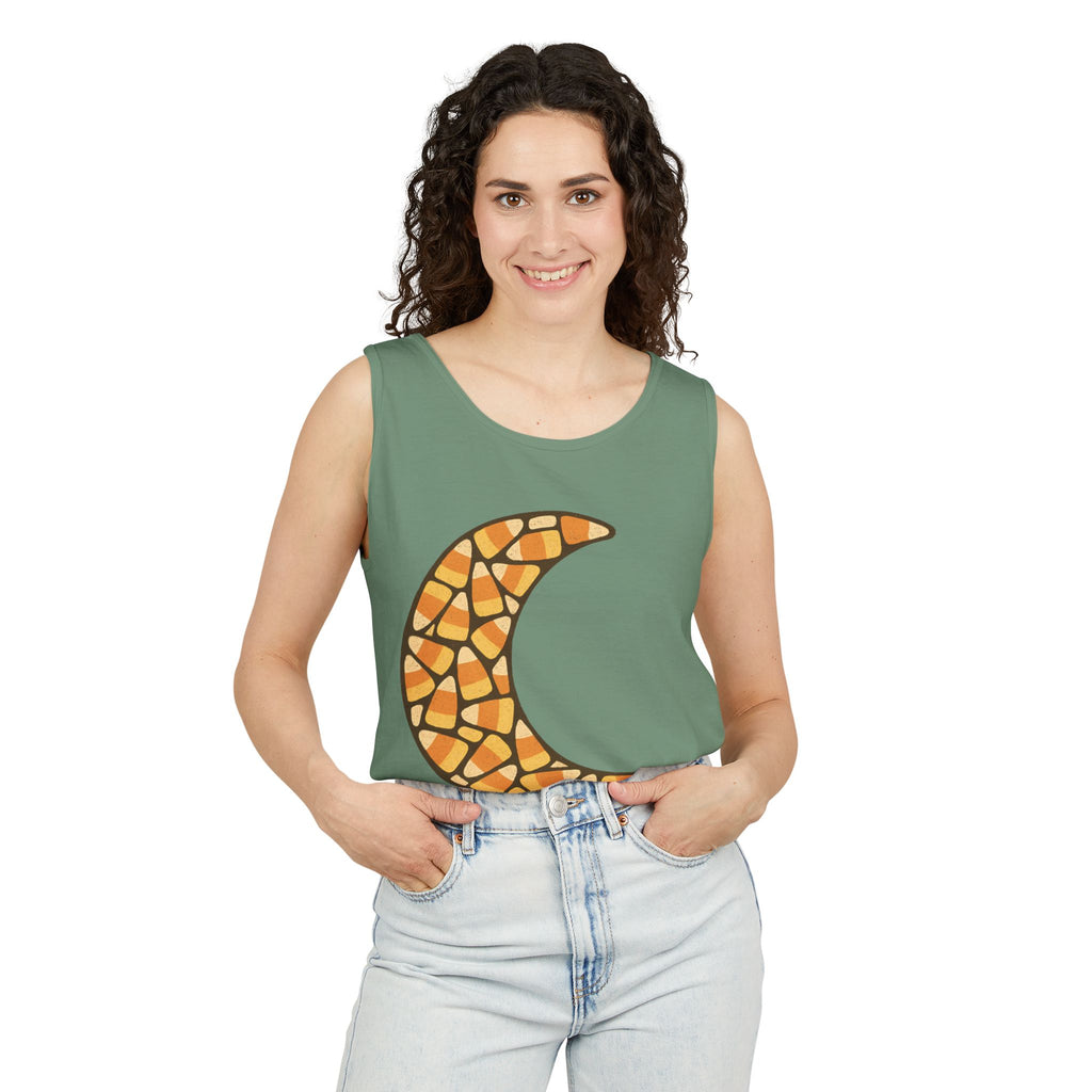 Candy Corn Crescent Moon Tank Top