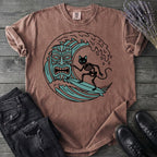Surfing Cat Skeleton T-Shirt