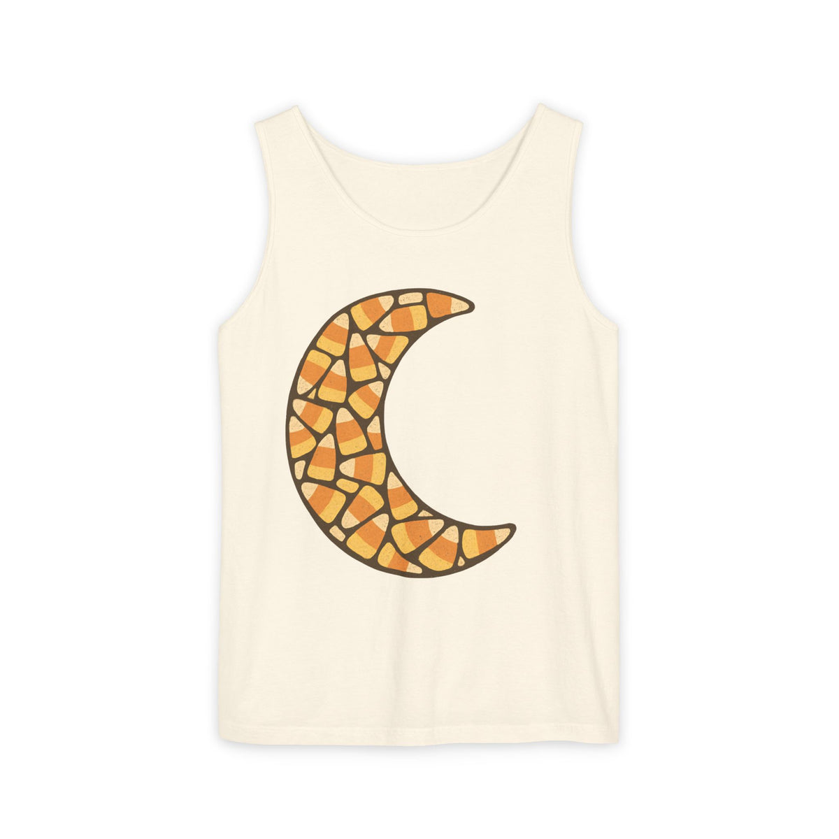 Candy Corn Crescent Moon Tank Top