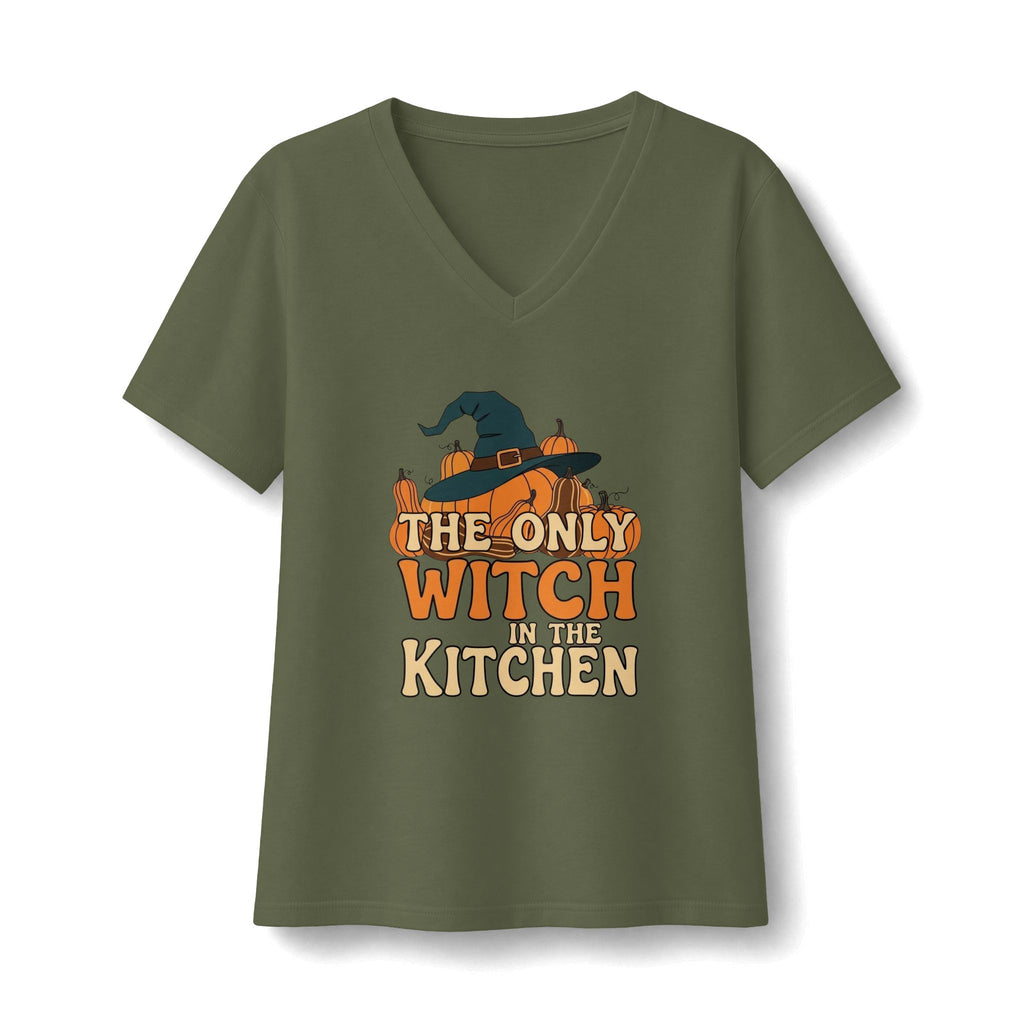 The Only Witch In The Kitchen V-Neck T-Shirt