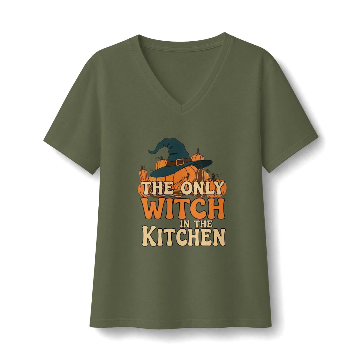 The Only Witch In The Kitchen V-Neck T-Shirt