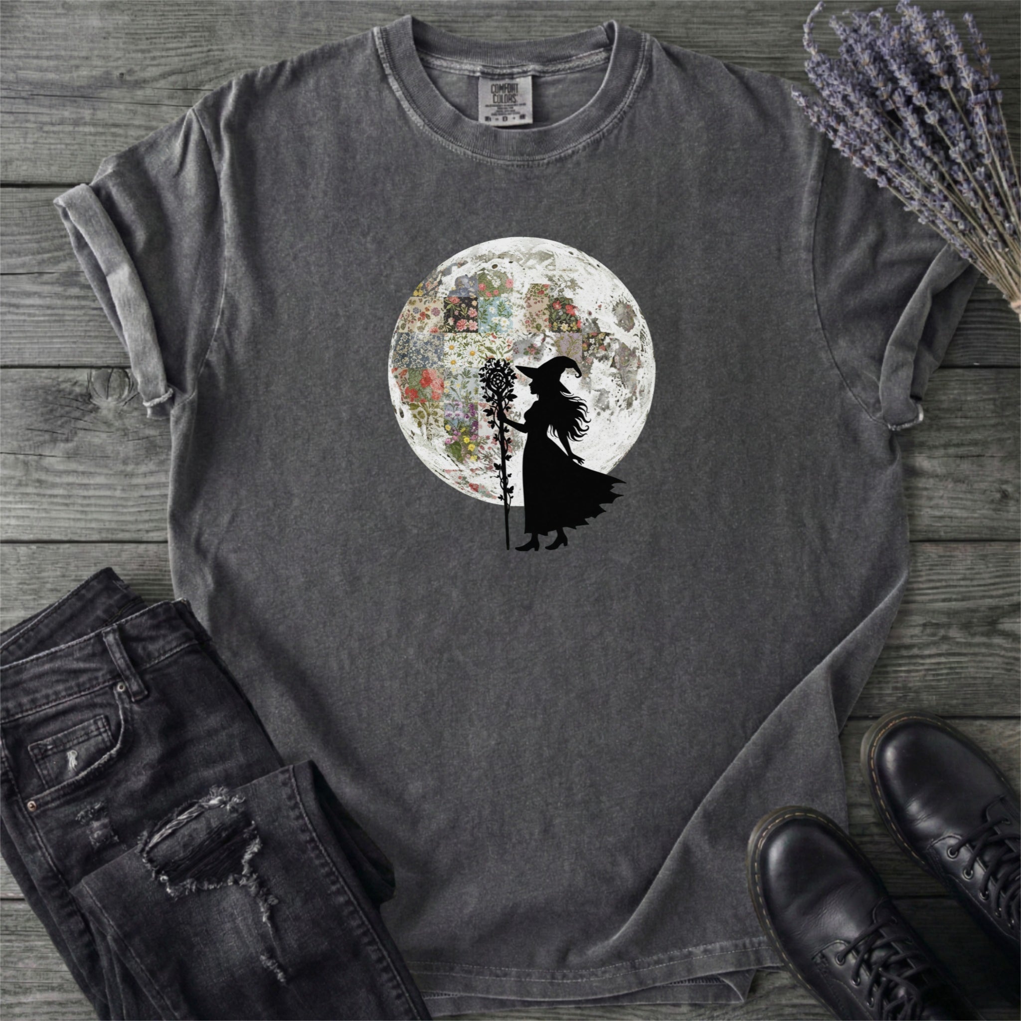 Floral Moon Witch T-Shirt