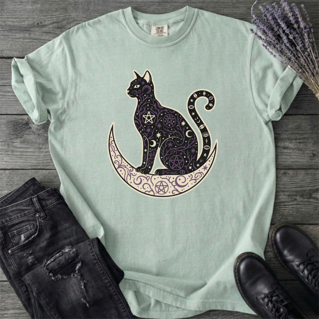 Celestial Cat Silhouette T-Shirt