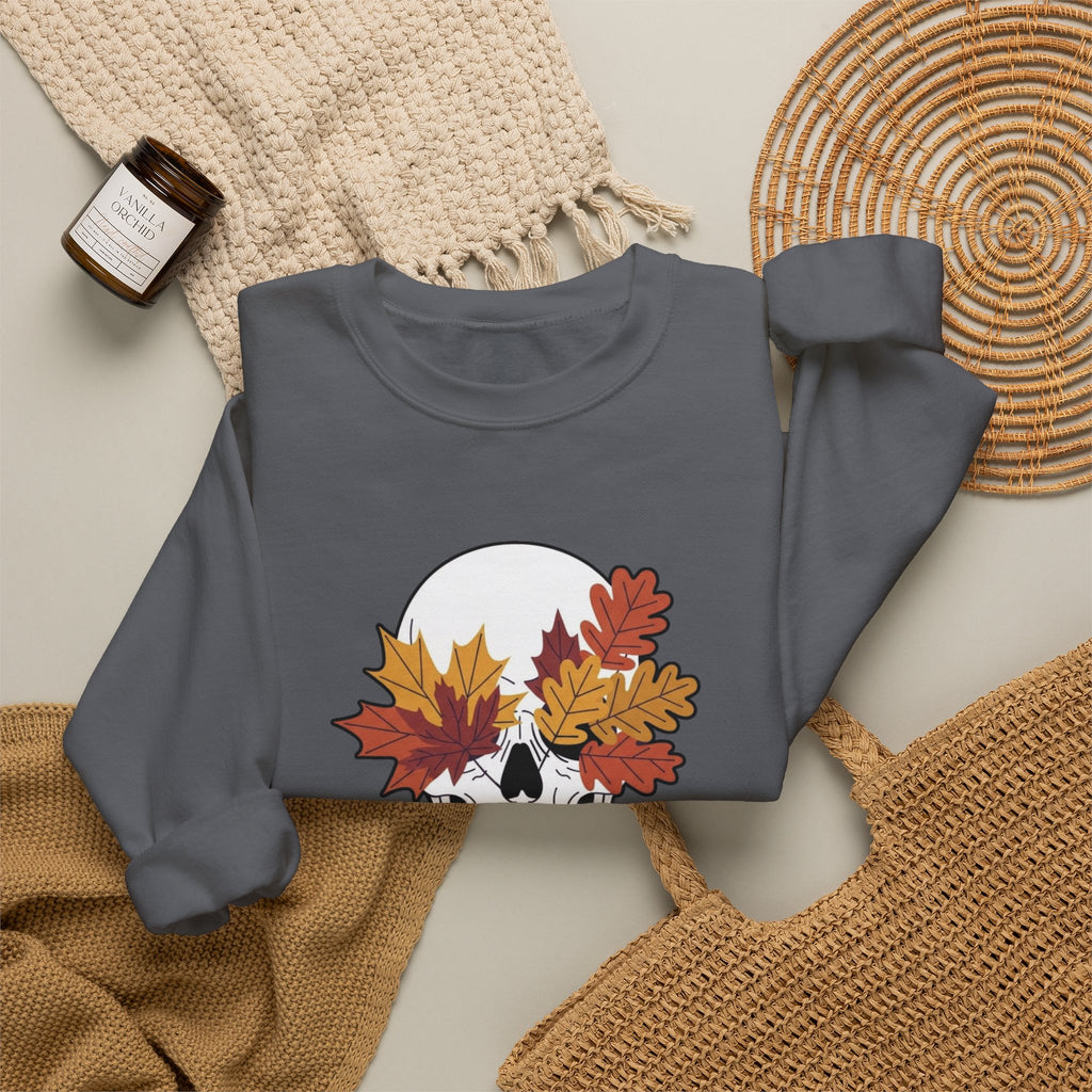 Fall Leaf Skull Sweatshirt