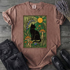 Stained Glass Garden Cat T-Shirt