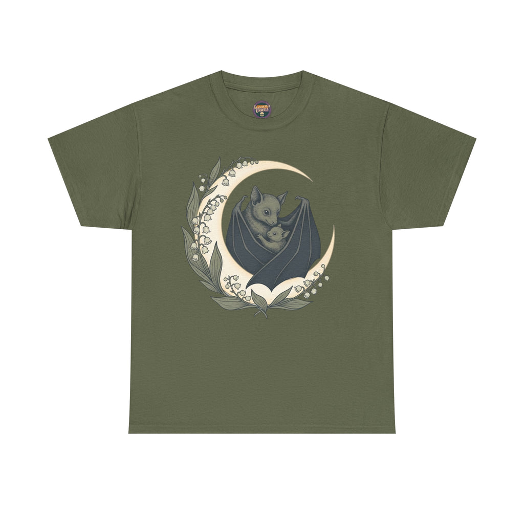 Mom and Baby Bat Gildan Heavy Tee