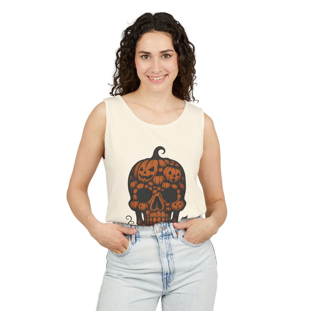 Pumpkin Skull Tank Top