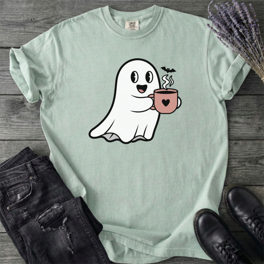 Cute Ghost Coffee T-Shirt