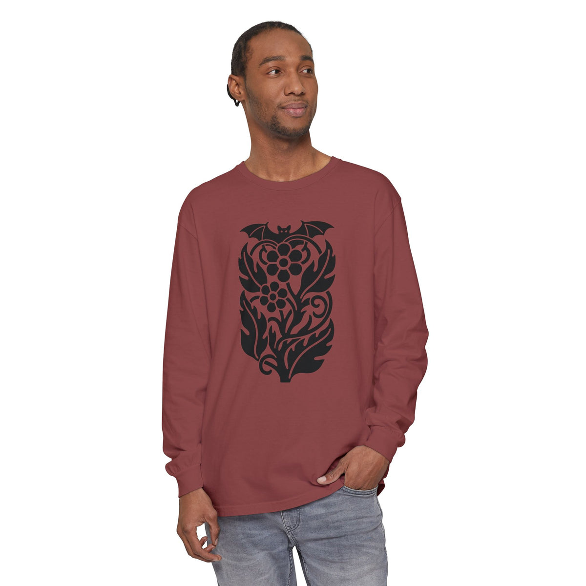 bat night garden Long Sleeve T-Shirt