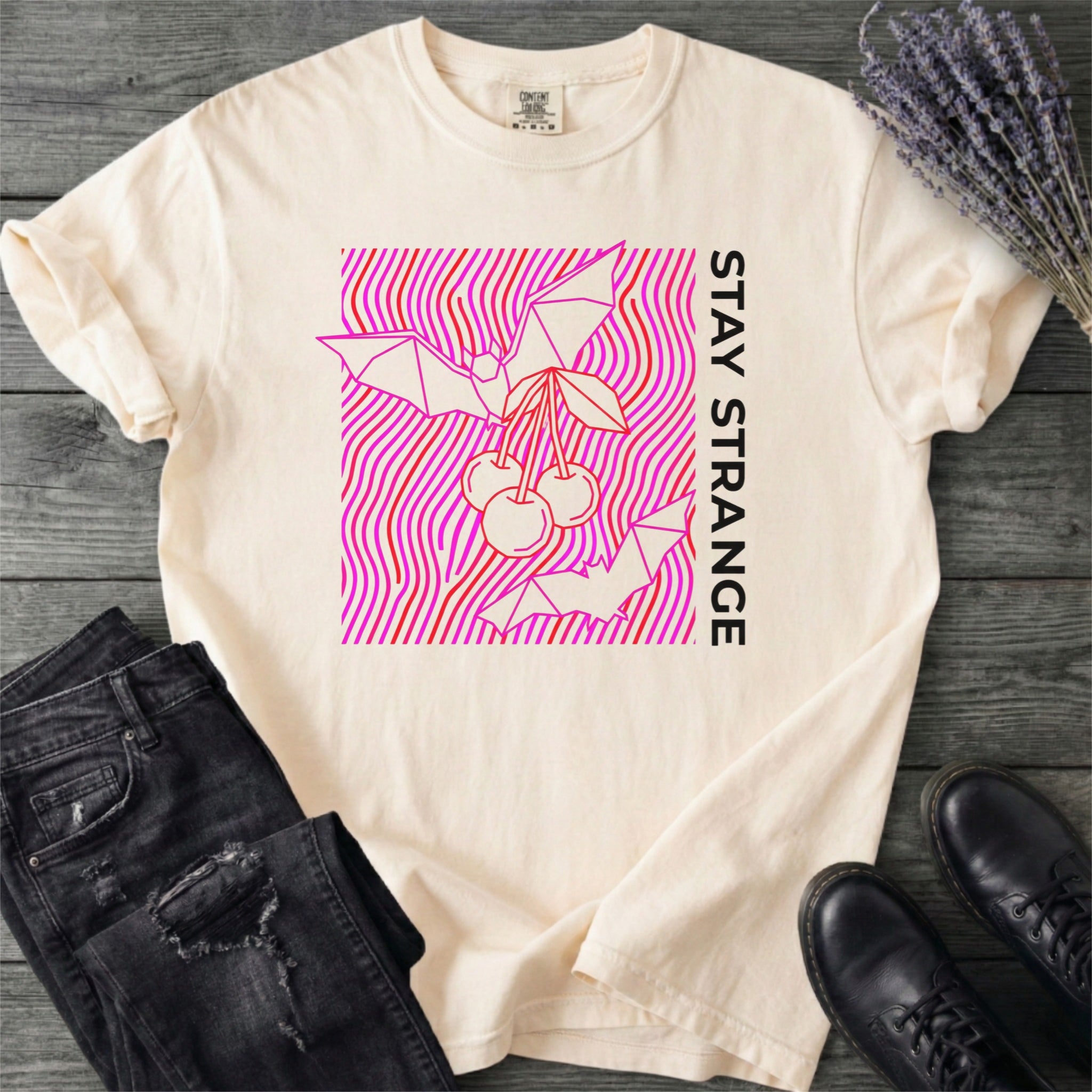 Stay Strange Bats And Cherries T-Shirt