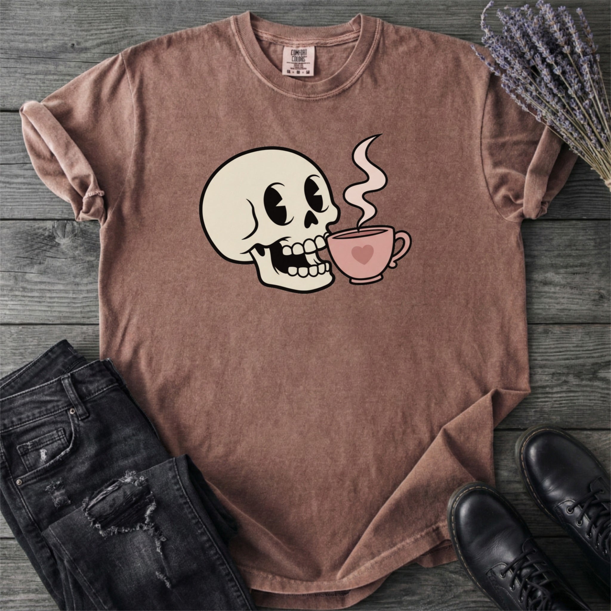 Skeleton Coffee Lover T-Shirt