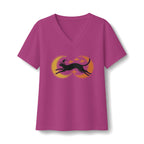 Witch Cat Celestial Ufo V-Neck T-Shirt