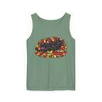 Black Cat Rolling Leaves Tank Top