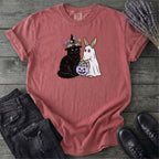Easter Bunny And Black Cat T-Shirt