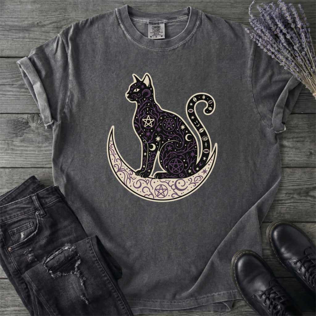 Celestial Cat Silhouette T-Shirt
